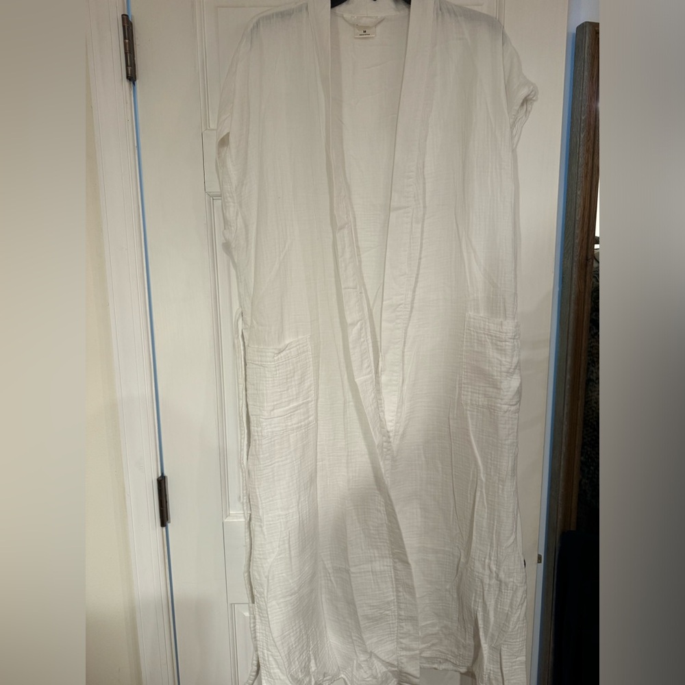 Soma White Cotton Robe / Dress – Lightweight & Effortless